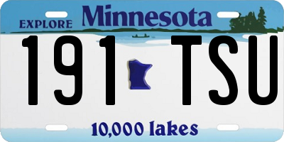 MN license plate 191TSU