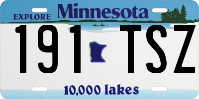 MN license plate 191TSZ