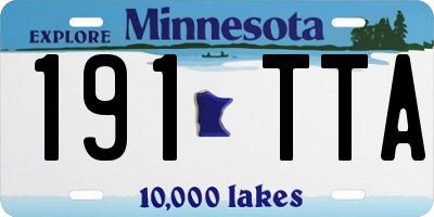 MN license plate 191TTA