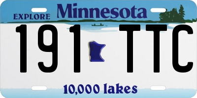 MN license plate 191TTC