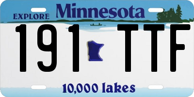 MN license plate 191TTF