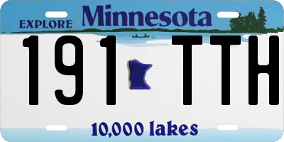 MN license plate 191TTH