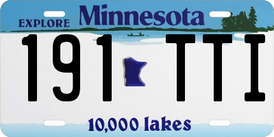 MN license plate 191TTI