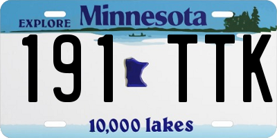 MN license plate 191TTK
