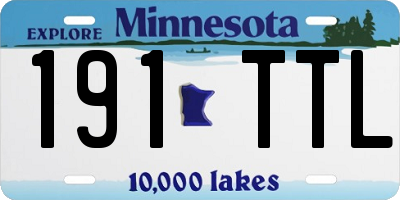 MN license plate 191TTL