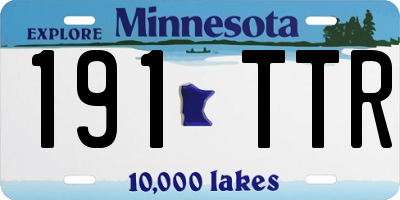 MN license plate 191TTR