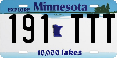 MN license plate 191TTT