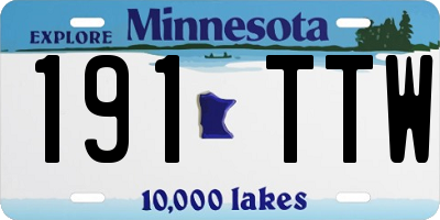 MN license plate 191TTW