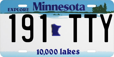 MN license plate 191TTY