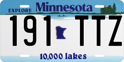 MN license plate 191TTZ