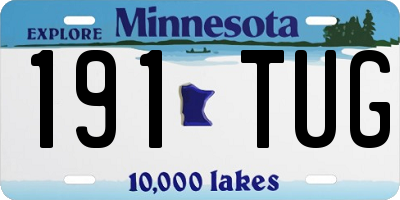 MN license plate 191TUG