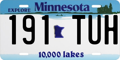 MN license plate 191TUH