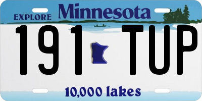 MN license plate 191TUP