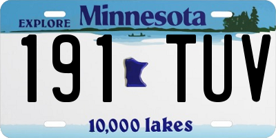 MN license plate 191TUV