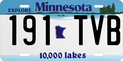 MN license plate 191TVB
