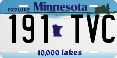 MN license plate 191TVC