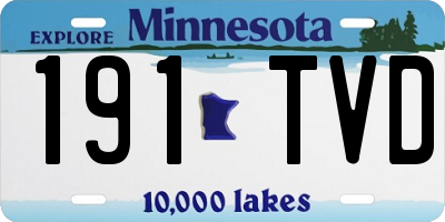 MN license plate 191TVD