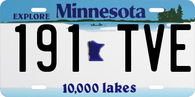 MN license plate 191TVE
