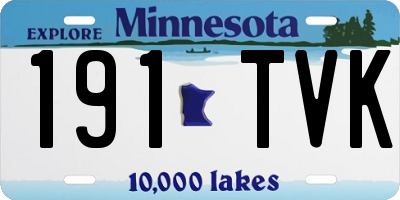 MN license plate 191TVK