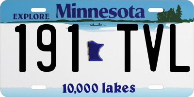MN license plate 191TVL