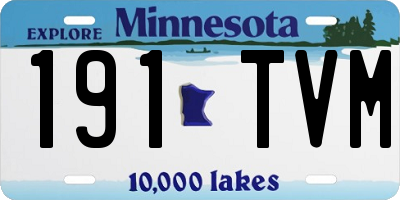 MN license plate 191TVM