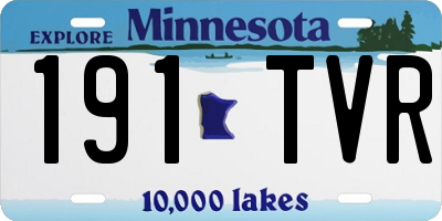 MN license plate 191TVR