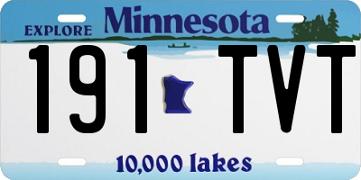 MN license plate 191TVT