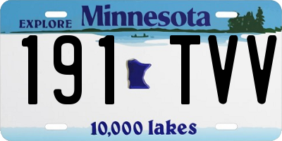 MN license plate 191TVV