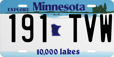MN license plate 191TVW
