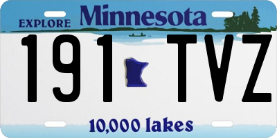 MN license plate 191TVZ
