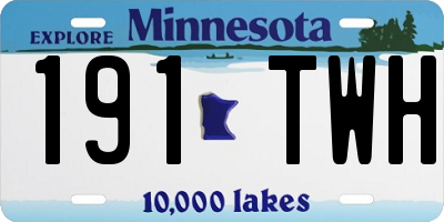 MN license plate 191TWH