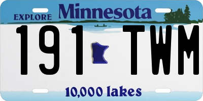 MN license plate 191TWM