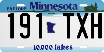 MN license plate 191TXH