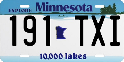 MN license plate 191TXI