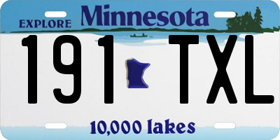 MN license plate 191TXL
