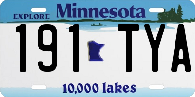MN license plate 191TYA