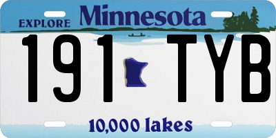 MN license plate 191TYB