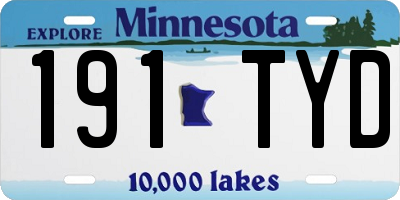 MN license plate 191TYD
