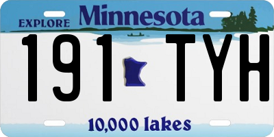 MN license plate 191TYH