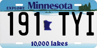 MN license plate 191TYI
