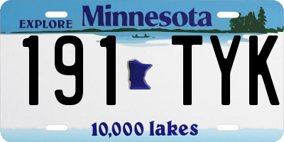 MN license plate 191TYK