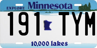 MN license plate 191TYM
