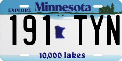 MN license plate 191TYN