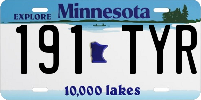 MN license plate 191TYR