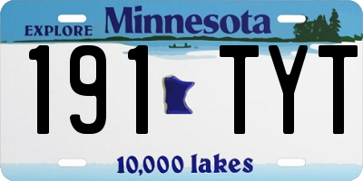 MN license plate 191TYT