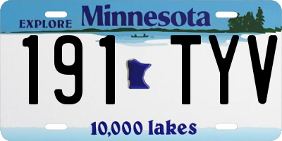 MN license plate 191TYV