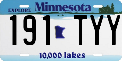 MN license plate 191TYY