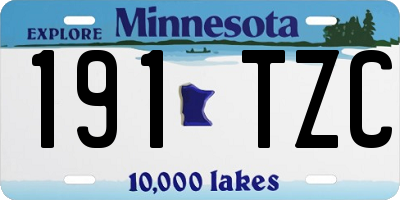 MN license plate 191TZC