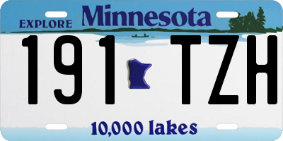 MN license plate 191TZH