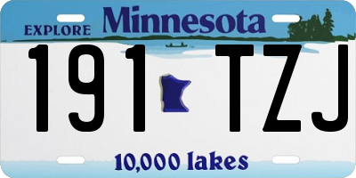 MN license plate 191TZJ